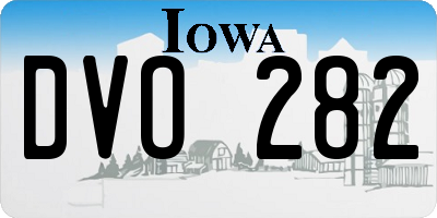 IA license plate DVO282