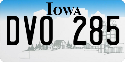 IA license plate DVO285