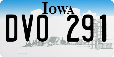IA license plate DVO291