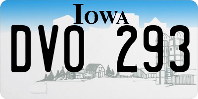 IA license plate DVO293