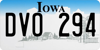 IA license plate DVO294
