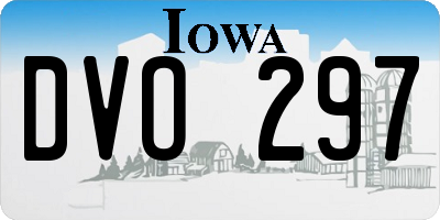 IA license plate DVO297