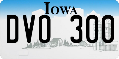 IA license plate DVO300