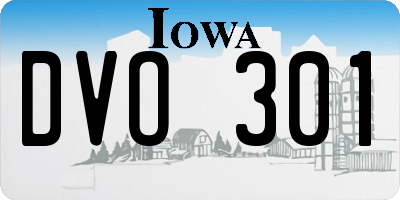 IA license plate DVO301