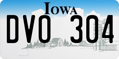 IA license plate DVO304