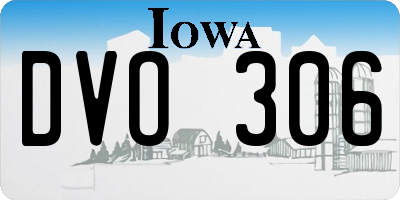 IA license plate DVO306