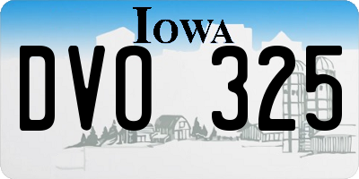 IA license plate DVO325
