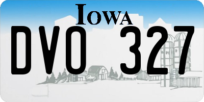 IA license plate DVO327