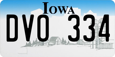 IA license plate DVO334