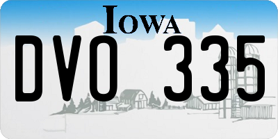 IA license plate DVO335