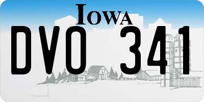 IA license plate DVO341