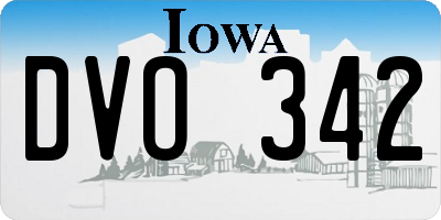 IA license plate DVO342
