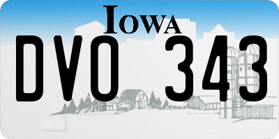 IA license plate DVO343
