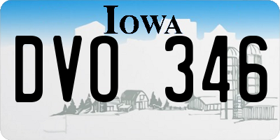 IA license plate DVO346