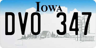 IA license plate DVO347