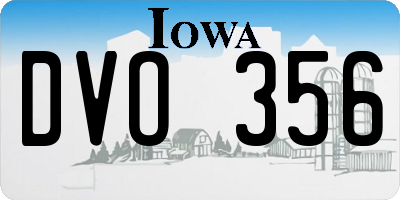 IA license plate DVO356
