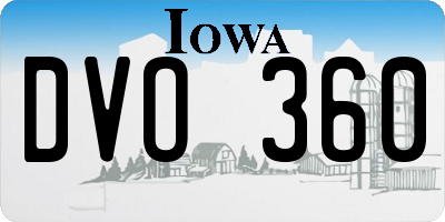 IA license plate DVO360