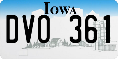 IA license plate DVO361