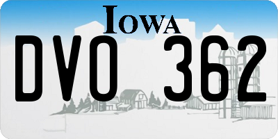 IA license plate DVO362