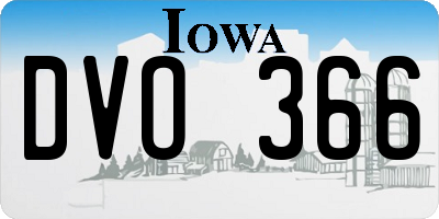 IA license plate DVO366