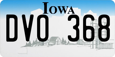 IA license plate DVO368