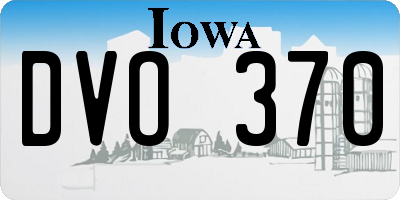 IA license plate DVO370