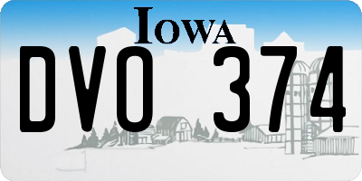 IA license plate DVO374