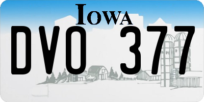 IA license plate DVO377