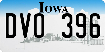 IA license plate DVO396