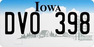 IA license plate DVO398