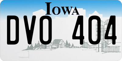 IA license plate DVO404