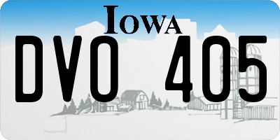 IA license plate DVO405