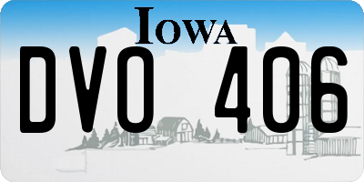 IA license plate DVO406
