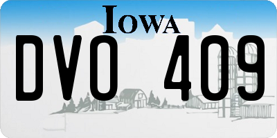 IA license plate DVO409
