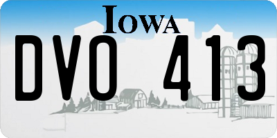 IA license plate DVO413