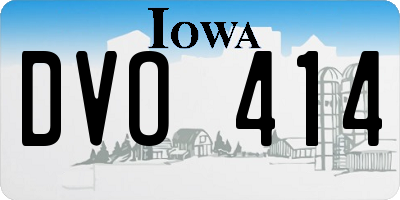 IA license plate DVO414