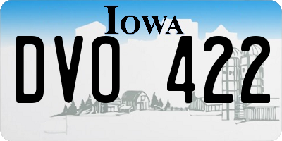 IA license plate DVO422