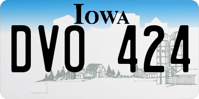 IA license plate DVO424