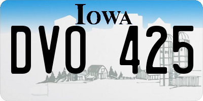 IA license plate DVO425