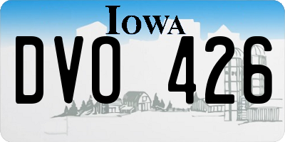 IA license plate DVO426