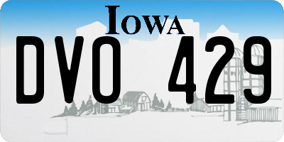 IA license plate DVO429