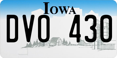 IA license plate DVO430