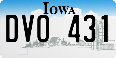 IA license plate DVO431