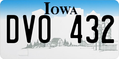 IA license plate DVO432