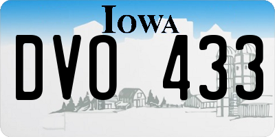 IA license plate DVO433