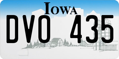 IA license plate DVO435