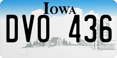IA license plate DVO436