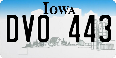 IA license plate DVO443