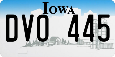 IA license plate DVO445
