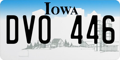 IA license plate DVO446